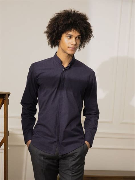 Reverse collar shirt .